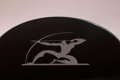 Arte deco occasional table with glass top Italy 1930s