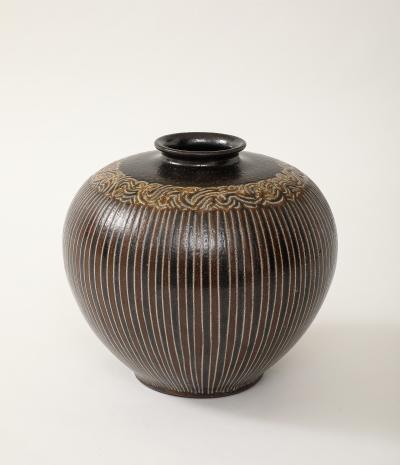 Arthur Andersson Large Arthur Andersson Floor Vase Wall kra Sweden c 1950s signed