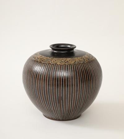Arthur Andersson Large Arthur Andersson Floor Vase Wall kra Sweden c 1950s signed