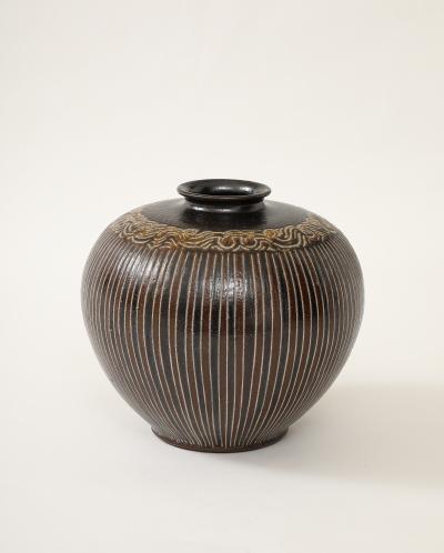 Arthur Andersson Large Arthur Andersson Floor Vase Wall kra Sweden c 1950s signed