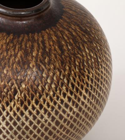 Arthur Andersson Large Arthur Andersson Stoneware Floor Vase by Wall kra Sweden 1950 signed