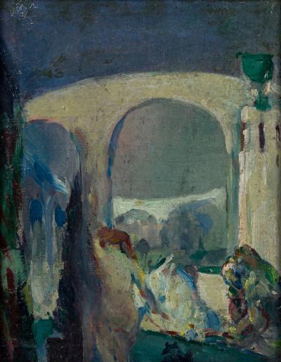 Arthur B Carles Arthur B Carles oil on board of study for Through the Arch Procession 
