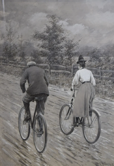 Arthur Burdett Frost ARTHUR BURDETT FROST 1851 1928 TWO CYCLISTS ON A JUNE AFTERNOON