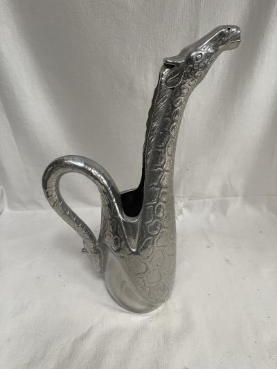 Arthur Court 1970s pewter Girafe decanter by Arthur Court
