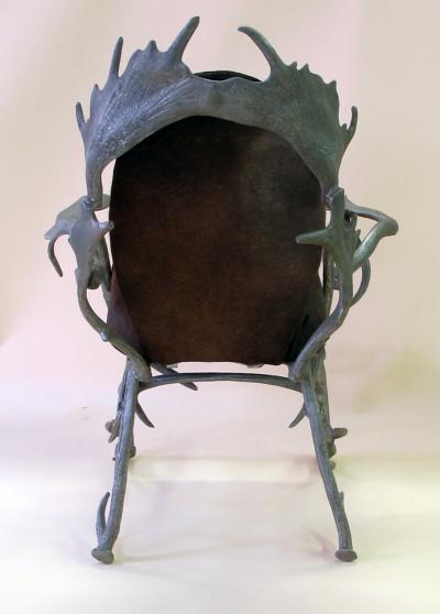 Arthur Court A Pair of American Aluminum Antler Arm Chairs by Arthur Court