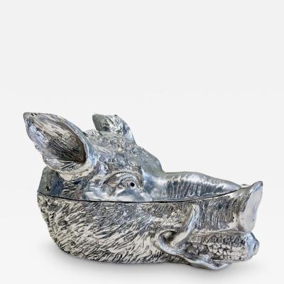 Arthur Court Aluminum Wild Boar Tureen 1990