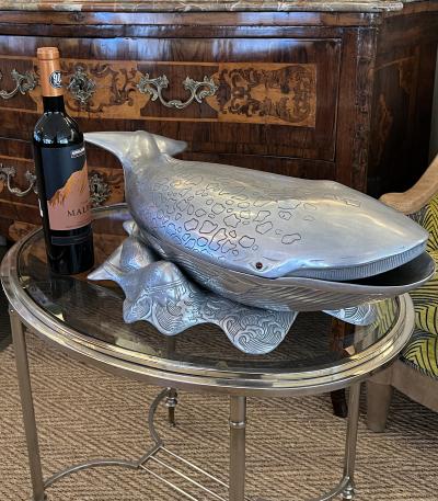 Arthur Court Arthur Court Pewter Whale shaped Covered Tureen Ice Bucket on Stand