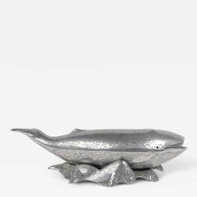 Arthur Court Arthur Court Pewter Whale shaped Covered Tureen Ice Bucket on Stand