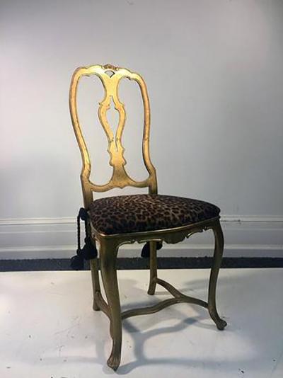 Arthur Court Great Arthur Court Gilded Tiger Lily Dining Table with Four Chairs