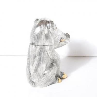 Arthur Court Mid Century Aluminum Brass Sculptural Boar Wine Cooler Signed Arthur Court