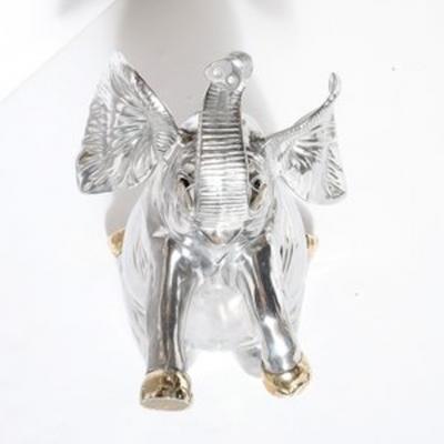 Arthur Court Mid Century Aluminum Brass Sculptural Elephant Wine Cooler Signed Arthur Court