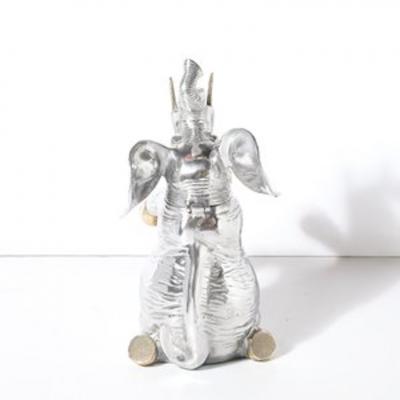 Arthur Court Mid Century Aluminum Brass Sculptural Elephant Wine Cooler Signed Arthur Court