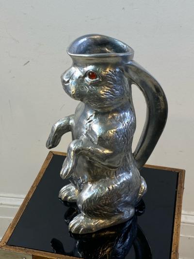 Arthur Court RABBIT PITCHER WITH CARNELIAN EYES BY ARTHUR COURT