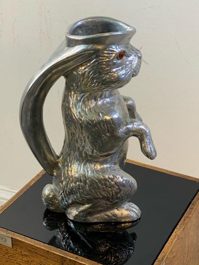 Arthur Court RABBIT PITCHER WITH CARNELIAN EYES BY ARTHUR COURT