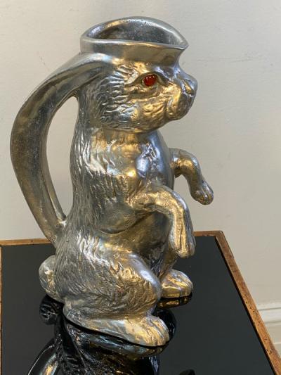 Arthur Court RABBIT PITCHER WITH CARNELIAN EYES BY ARTHUR COURT