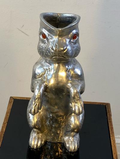 Arthur Court RABBIT PITCHER WITH CARNELIAN EYES BY ARTHUR COURT