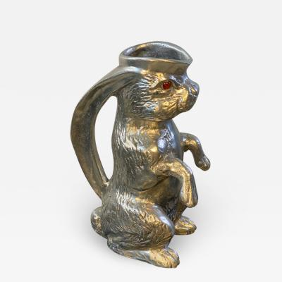 Arthur Court RABBIT PITCHER WITH CARNELIAN EYES BY ARTHUR COURT