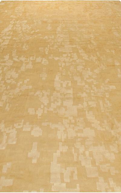 Arthur Dunnam Oversized Abstract Yellow Handmade Wool Rug for Doris Leslie Blau