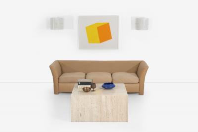 Arthur Elrod Arthur Elrod Travertine Block Cocktail Table