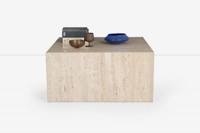 Arthur Elrod Arthur Elrod Travertine Block Cocktail Table