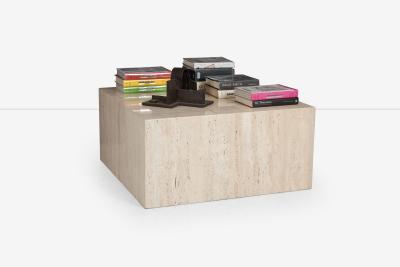 Arthur Elrod Arthur Elrod Travertine Block Cocktail Table