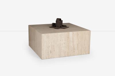 Arthur Elrod Arthur Elrod Travertine Block Cocktail Table