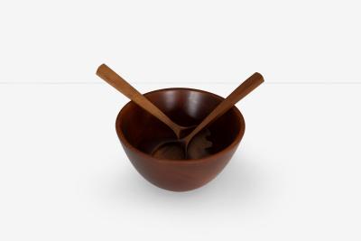 Arthur Espenet Carpenter Arthur Espenet Carpenter Teak Bowl with Utensils 1957