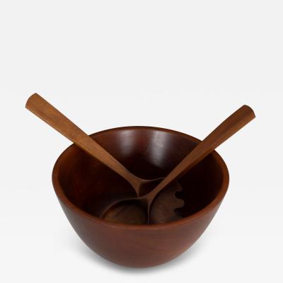 Arthur Espenet Carpenter Arthur Espenet Carpenter Teak Bowl with Utensils 1957