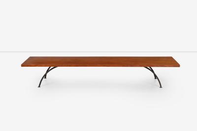 Arthur Espenet Carpenter Arthur Espenet Carpenter Wrought Iron Coffee Table in Narra Wood 1960