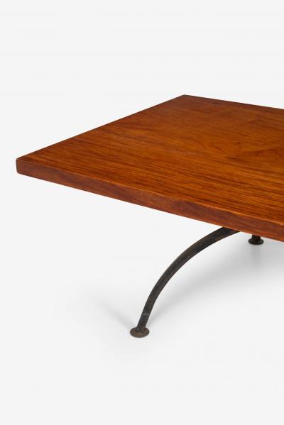 Arthur Espenet Carpenter Arthur Espenet Carpenter Wrought Iron Coffee Table in Narra Wood 1960