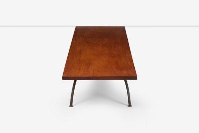 Arthur Espenet Carpenter Arthur Espenet Carpenter Wrought Iron Coffee Table in Narra Wood 1960