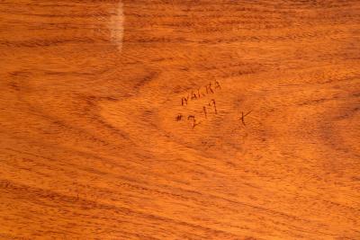Arthur Espenet Carpenter Arthur Espenet Carpenter Wrought Iron Coffee Table in Narra Wood 1960