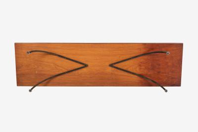 Arthur Espenet Carpenter Arthur Espenet Carpenter Wrought Iron Coffee Table in Narra Wood 1960