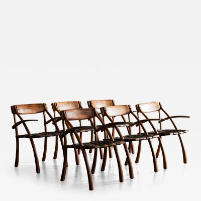 Arthur Espenet Carpenter Rare Set of Six Wishbone Chairs by Arthur Espenet Carpenter 1970s