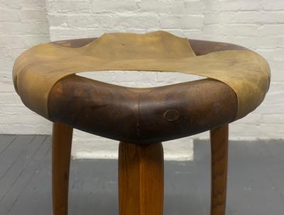 Arthur Espenet Carpenter Signed Arthur Espenet Carpenter Rawhide Stool