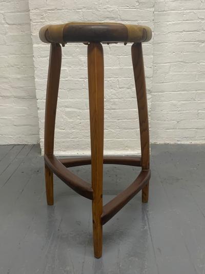 Arthur Espenet Carpenter Signed Arthur Espenet Carpenter Rawhide Stool