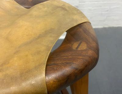 Arthur Espenet Carpenter Signed Arthur Espenet Carpenter Rawhide Stool