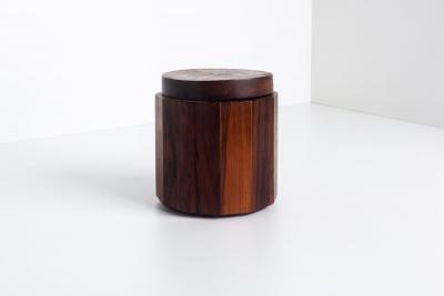 Arthur Espenet Carpenter Studio Craft Solid Rosewood Lidded Box in the Style of Arthur Espenet Carpenter