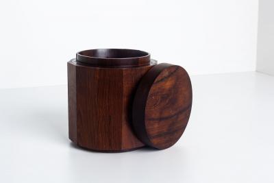 Arthur Espenet Carpenter Studio Craft Solid Rosewood Lidded Box in the Style of Arthur Espenet Carpenter