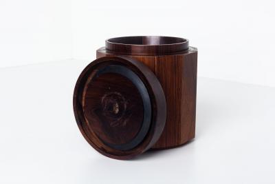 Arthur Espenet Carpenter Studio Craft Solid Rosewood Lidded Box in the Style of Arthur Espenet Carpenter
