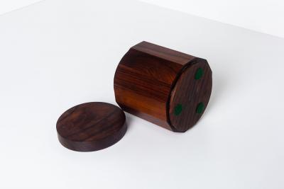 Arthur Espenet Carpenter Studio Craft Solid Rosewood Lidded Box in the Style of Arthur Espenet Carpenter