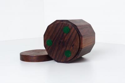 Arthur Espenet Carpenter Studio Craft Solid Rosewood Lidded Box in the Style of Arthur Espenet Carpenter