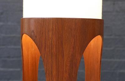 Arthur Jacobs Arthur Jacobs Korina Wood Cylinder Table Lamp for Modeline of California