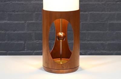 Arthur Jacobs Arthur Jacobs Korina Wood Cylinder Table Lamp for Modeline of California