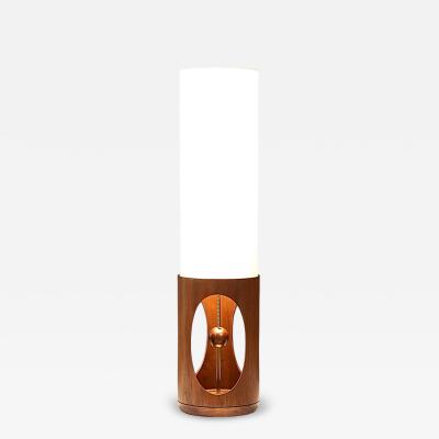 Arthur Jacobs Arthur Jacobs Korina Wood Cylinder Table Lamp for Modeline of California