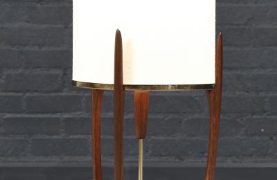 Arthur Jacobs Arthur Jacobs Sculpted Korina Wood Floor Lamp for Modeline of CA