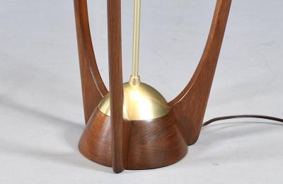 Arthur Jacobs Arthur Jacobs Sculpted Korina Wood Floor Lamp for Modeline of CA