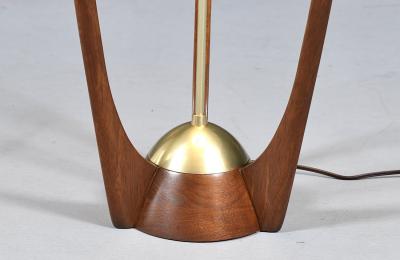 Arthur Jacobs Arthur Jacobs Sculpted Korina Wood Floor Lamp for Modeline of CA