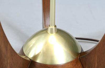 Arthur Jacobs Arthur Jacobs Sculpted Korina Wood Floor Lamp for Modeline of CA