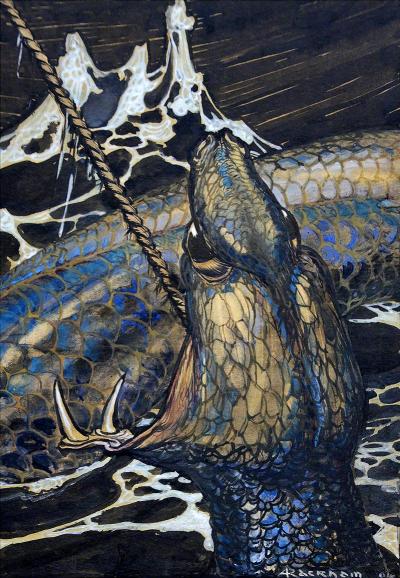 Arthur Rackham Sea Battle Stories from the Edda 